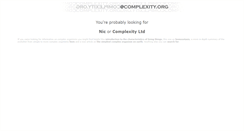 Desktop Screenshot of complexity.org
